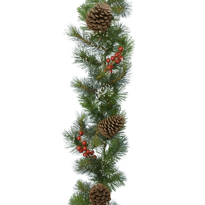 Ghirlanda Natalizia Frosted Verde/Bianca 270xd.30 cm