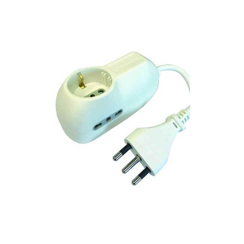 Multisockets 3 Schuko/Bypass Sockets White 16A