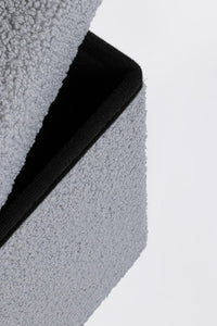 4x Pouf grigio in bouclé 38a x 38b x 38h