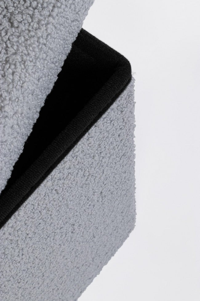 4x Pouf grigio in bouclé 38a x 38b x 38h