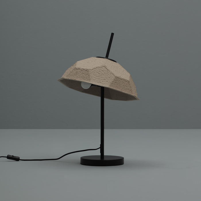 Lampada da tavolo paralume in cartone riciclato tortora D37xD37x60h cm
