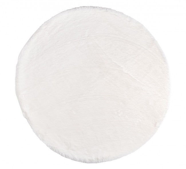 4x Tappeto bianco D.90 in tessuto