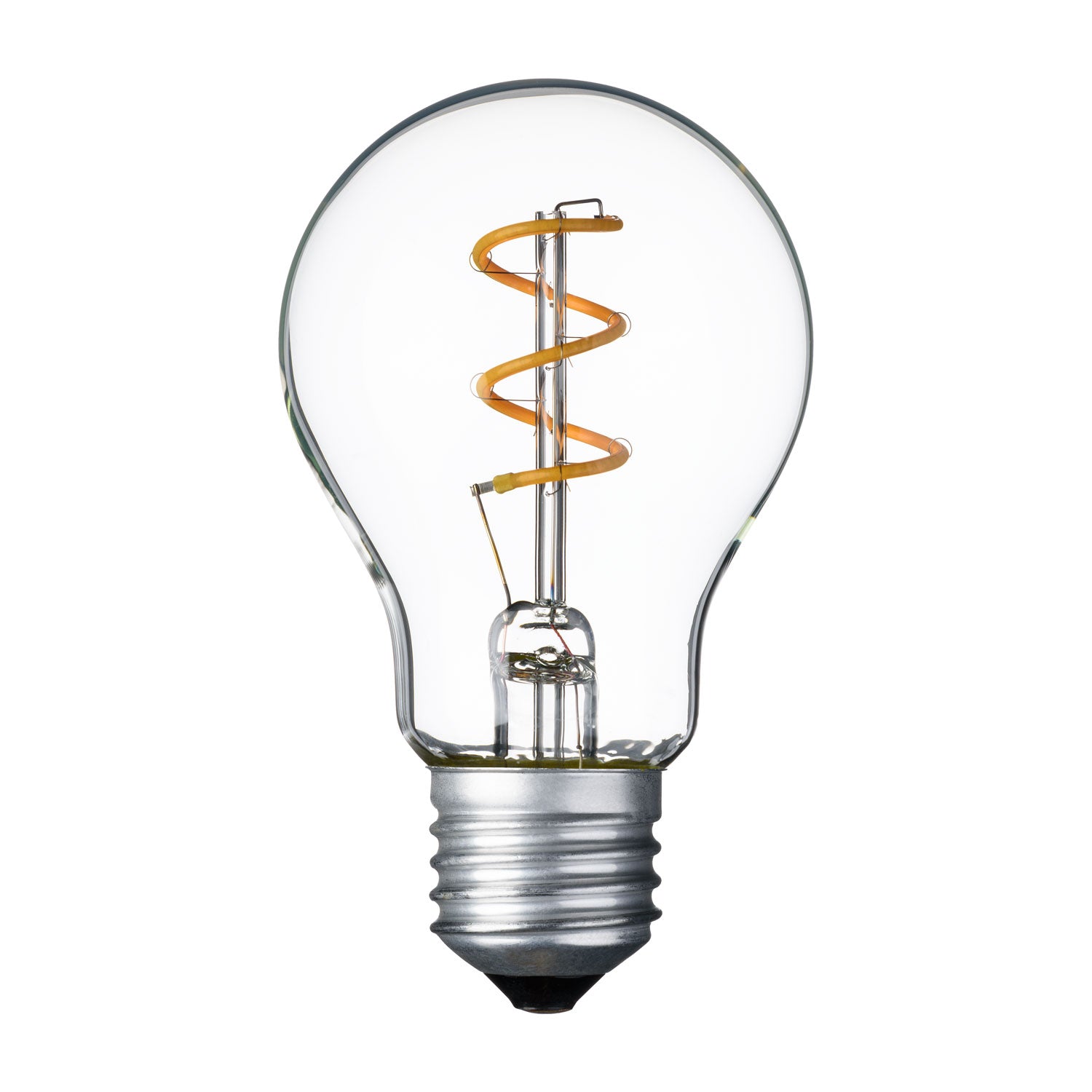 Lampada E27 36V goccia spiral Ø60mm bianco caldo