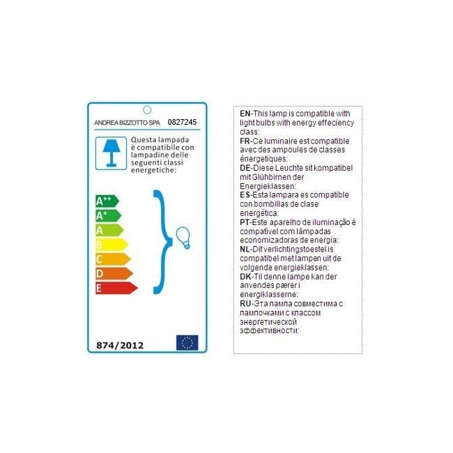 Lampada da parete ottone-nero D.19x30