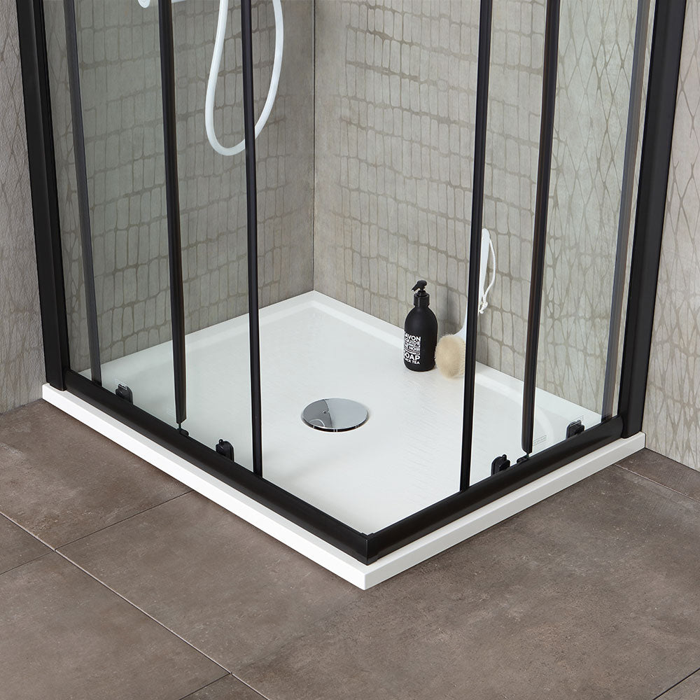 Box doccia 90x90 con profilo nero opaco