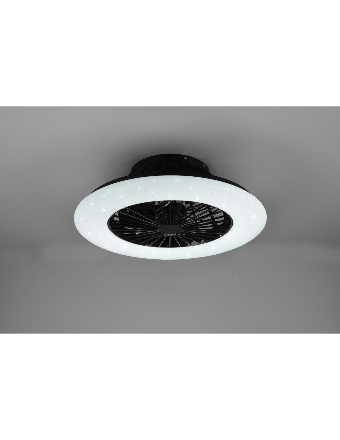 Ventilatore Lampadario Led Dimmerabile Stralsund Nero Trio Lighting