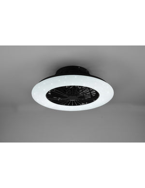 Ventilatore Lampadario Led Dimmerabile Stralsund Nero Trio Lighting