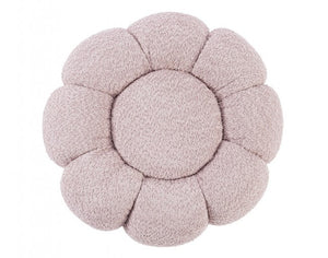 Pouff floreale rosa antico D.65x35h