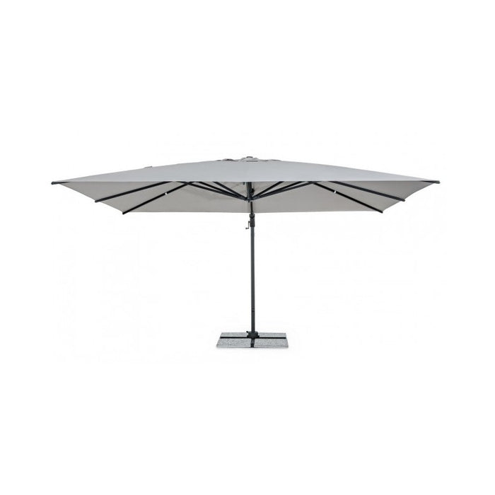 Ombrellone da giardino con braccio a 360° INES 300x400x h265 cm antracite - grigio chiaro
