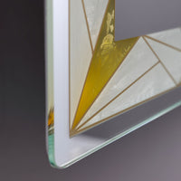 Specchio 90x70 con inserti satinati e led