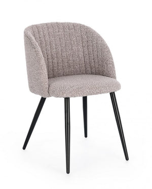 2x Sedia visone 53x57x81,5h in bouclé