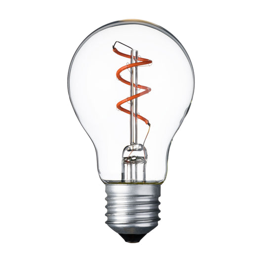 Lampada E27 36V goccia spirale rosso Ø60mm