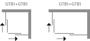 Lato doccia angolare cristallo Essential - 78-80 cm / Apertura 29 cm
