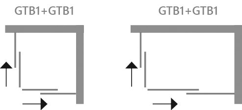Lato doccia angolare cristallo Essential - 78-80 cm / Apertura 29 cm