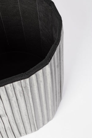 4x Pouf in velluto grigio 38a x 38b x 38h