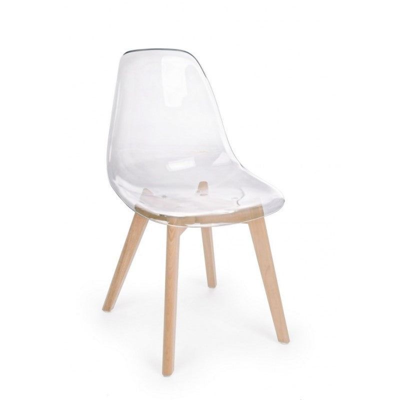 Sedia da pranzo in policarbonato Trasparente EASY 52x47x h82 cm