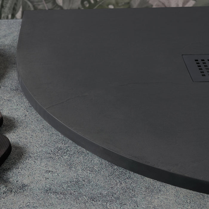 Piatto doccia semicircolare 90x90 antracite