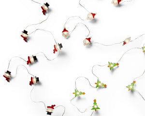 Catena micro LED 190cm 20 luci bianco caldo