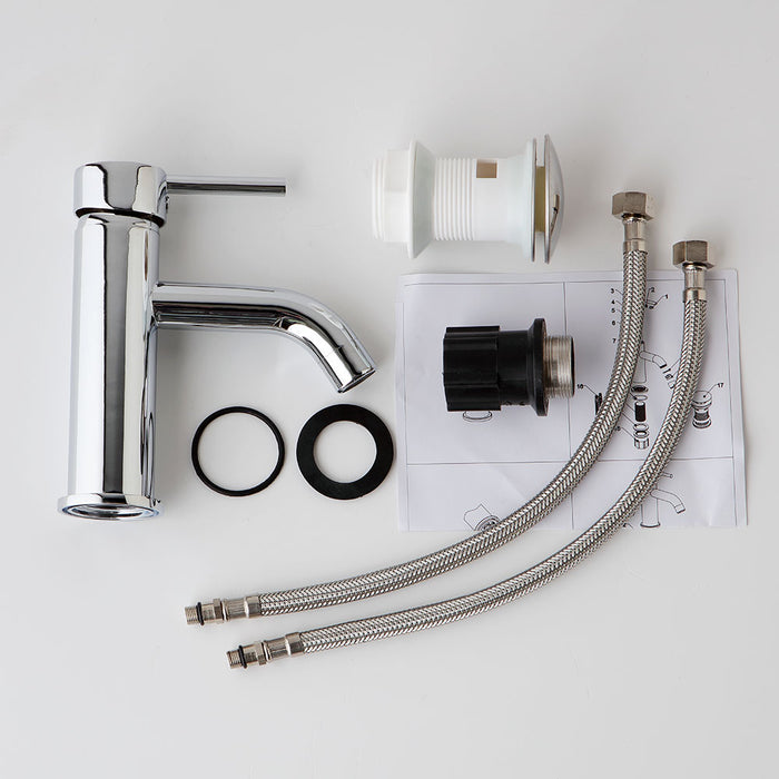 Rubinetto miscelatore cromato per lavabo