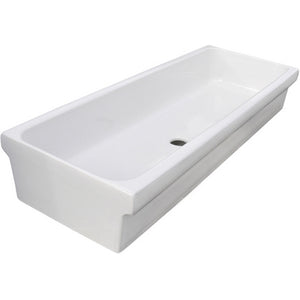 Lavabo A Canale In Ceramica cm 120x45x20