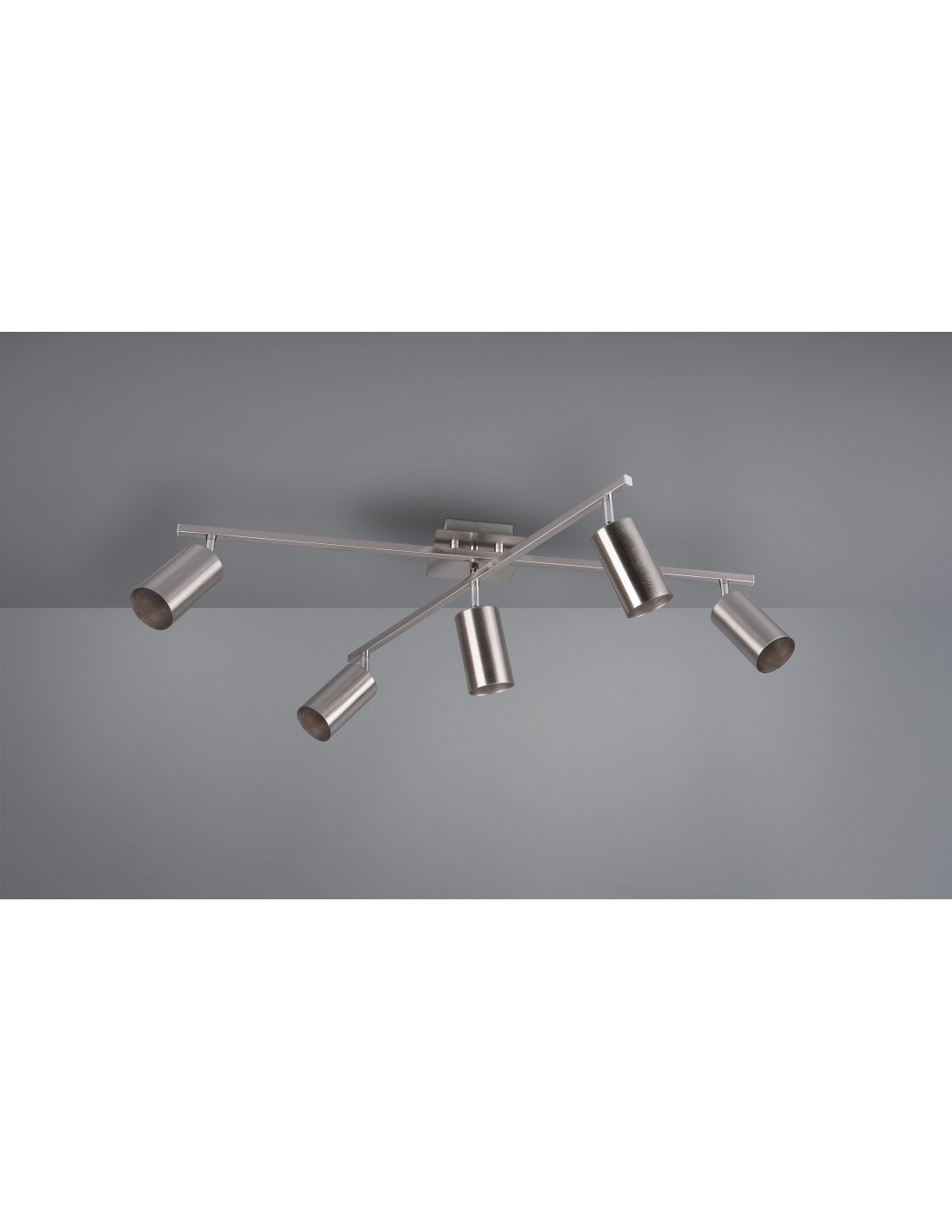 Plafoniera 5 Faretti Orientabili Marley Nichel Trio Lighting