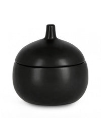 3x Coperchio canister nero D.14x14h in ceramica