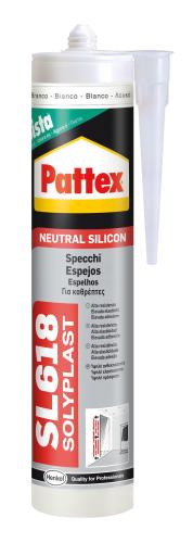 PATTEX SL618 - Silicone sigillante neutro per specchi trasparente da 300 ml