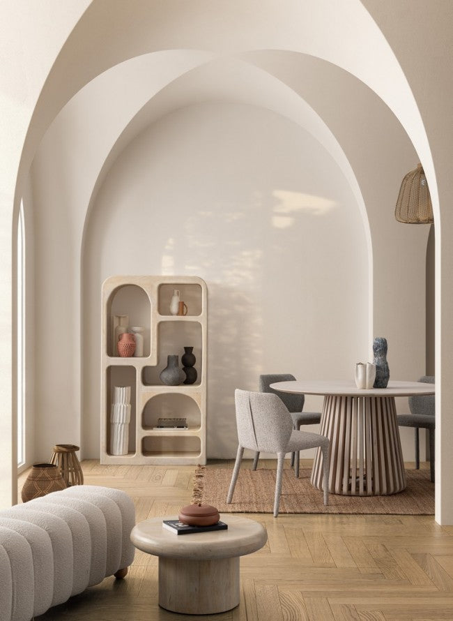 Tavolino naturale D.60 x 33 h in legno