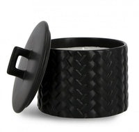 3x Coperchio twine nero D.14,5x14h ceramica