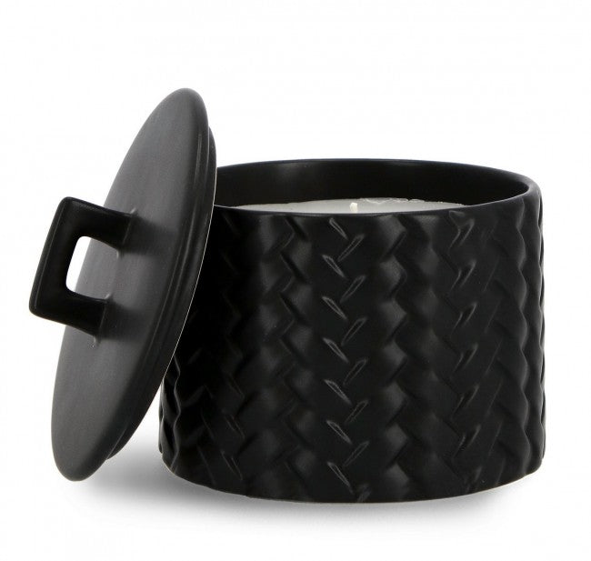 3x Coperchio twine nero D.14,5x14h ceramica