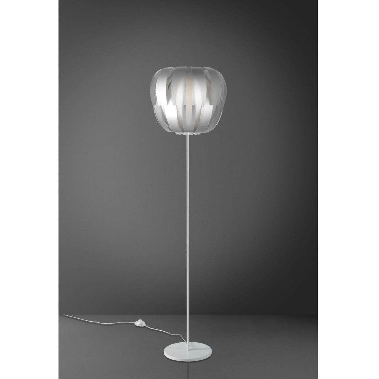 Piantana Base e Stelo Silver in Metallo Cm. 42 x 172h