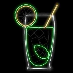 Cocktail mojito SMD neon 75x115 cm