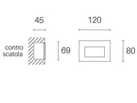 Incasso Liscio 3W Led 4000K  linea spina  grafite
