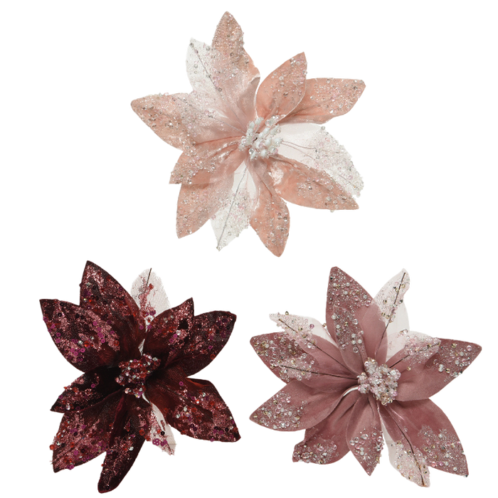 Fiori Natale assortiti Ø18 cm