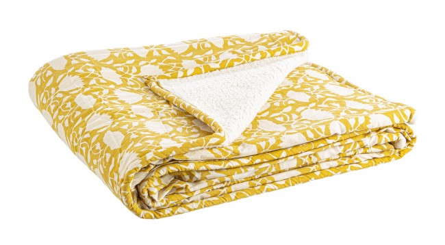 4x Plaid ocra 130x180 in tessuto