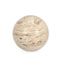4x Decorazione sfera in marmo beige D.7