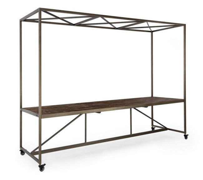 Tavolo espositore legno 301,5x90x210 h