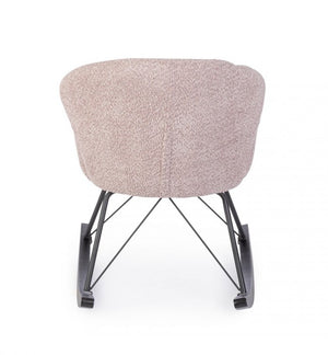 Poltrona dondolo rosa antico 86x62x72