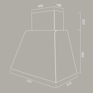 Cappa aspirante BRIO METAL in acciaio inox brunito cm 110
