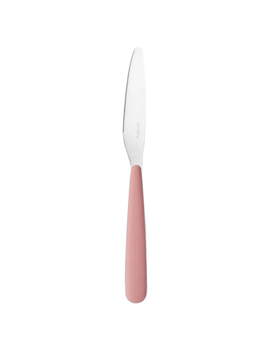 Coltello da tavola in acciaio inox rosa cipria