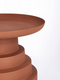 Tavolino Amba terracotta D.35.5 x 40h in acciaio