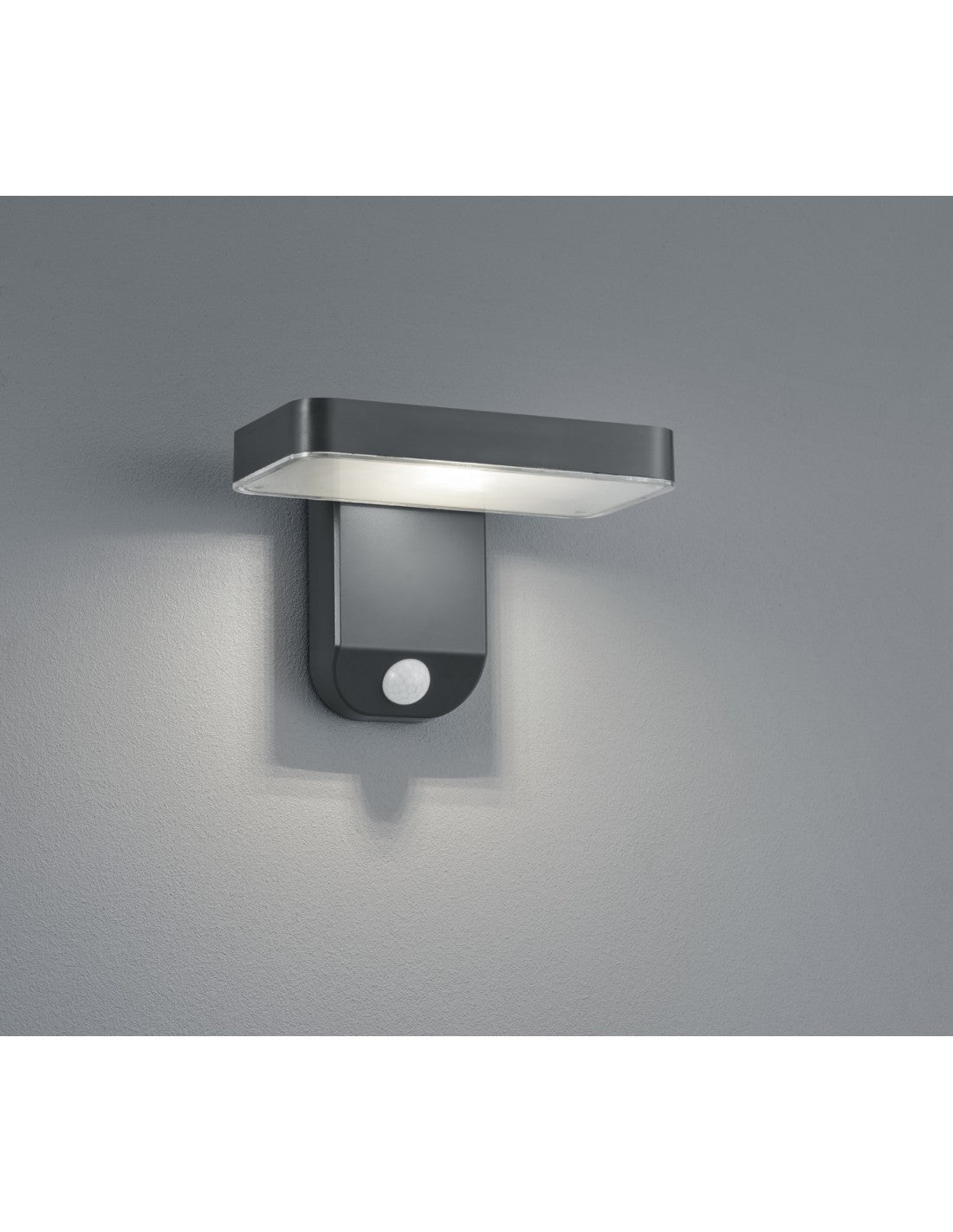 Applique Esquel Led Antracite IP44 Con Sensore Movimento Ad Energia Solare Trio Lighting
