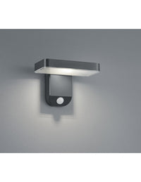 Applique Esquel Led Antracite IP44 Con Sensore Movimento Ad Energia Solare Trio Lighting