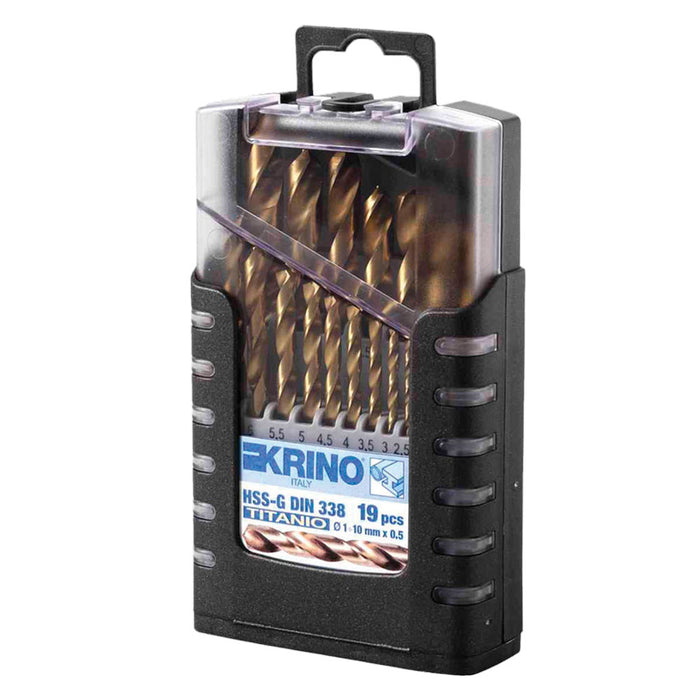 Punte serie HSS al titanio 19 pz 1-10 cm