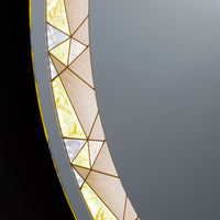 Specchio rotondo a led 80 cm colorato