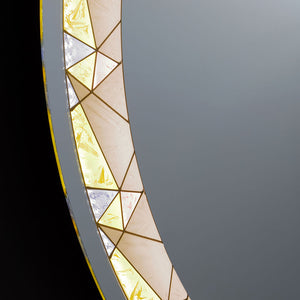 Specchio rotondo a led 80 cm colorato
