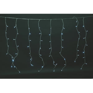 Tenda luminosa colore bianco 288 luci effetto pioggia 8 funzioni per esterno 6 x 1 metro Euronatale