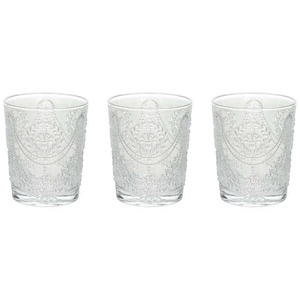 Set 3 bicchieri Savoia in vetro trasparente