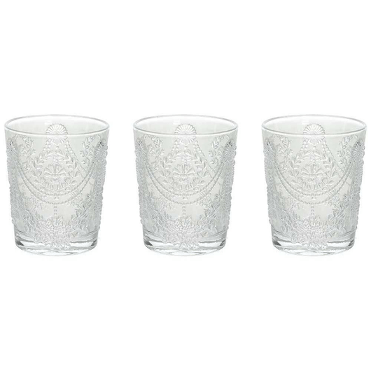 Set 3 bicchieri Savoia in vetro trasparente
