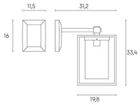 Applique In Basso E27  linea domus  bianco